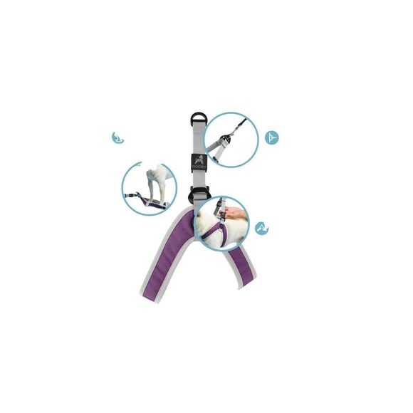 Gooby Simple Step in III Harness - Purple, Small - Small Dog Harness with Scratc - Picture 2 of 5